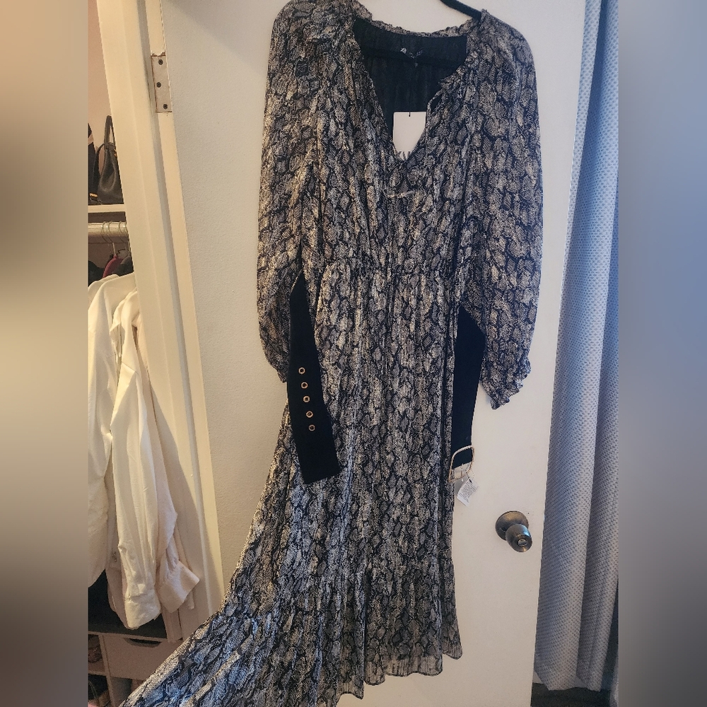 Zara NWT snake print dress